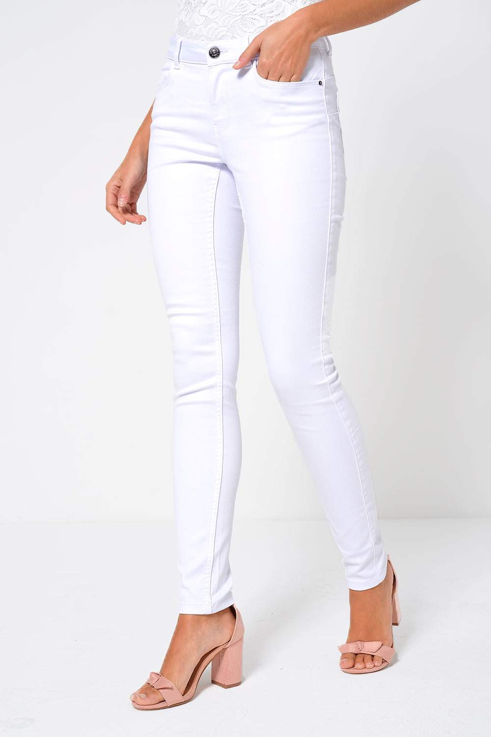 Moda Shape Up Jeans in White | iCLOTHING - iCLOTHING