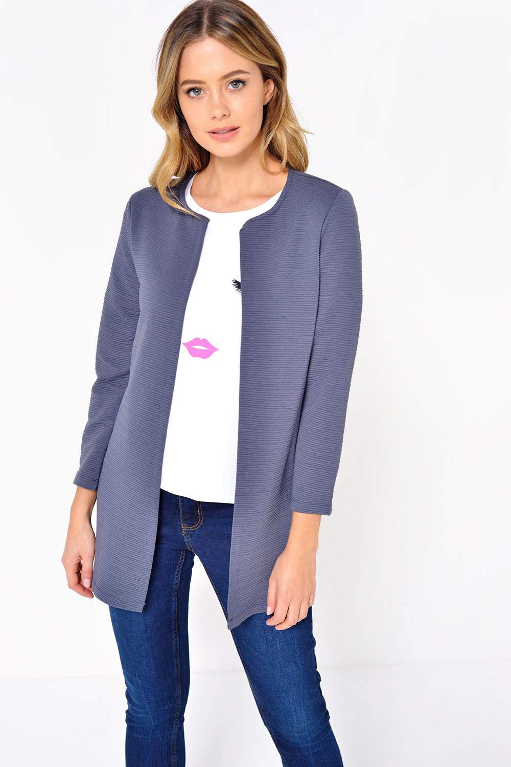 Only Leco Long Cardigan in Denim Blue | iCLOTHING - iCLOTHING