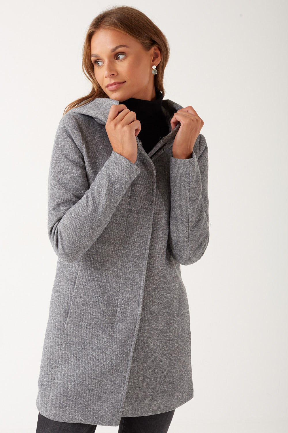 Only Sedona Coat in Light Grey | iCLOTHING - iCLOTHING