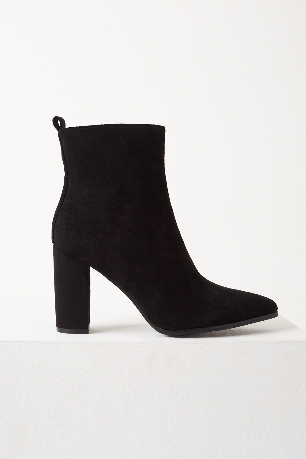 Buy TRUFFLE COLLECTION Black Womens Zip Closure Block Heeled Ankle Boots |  Shoppers Stop