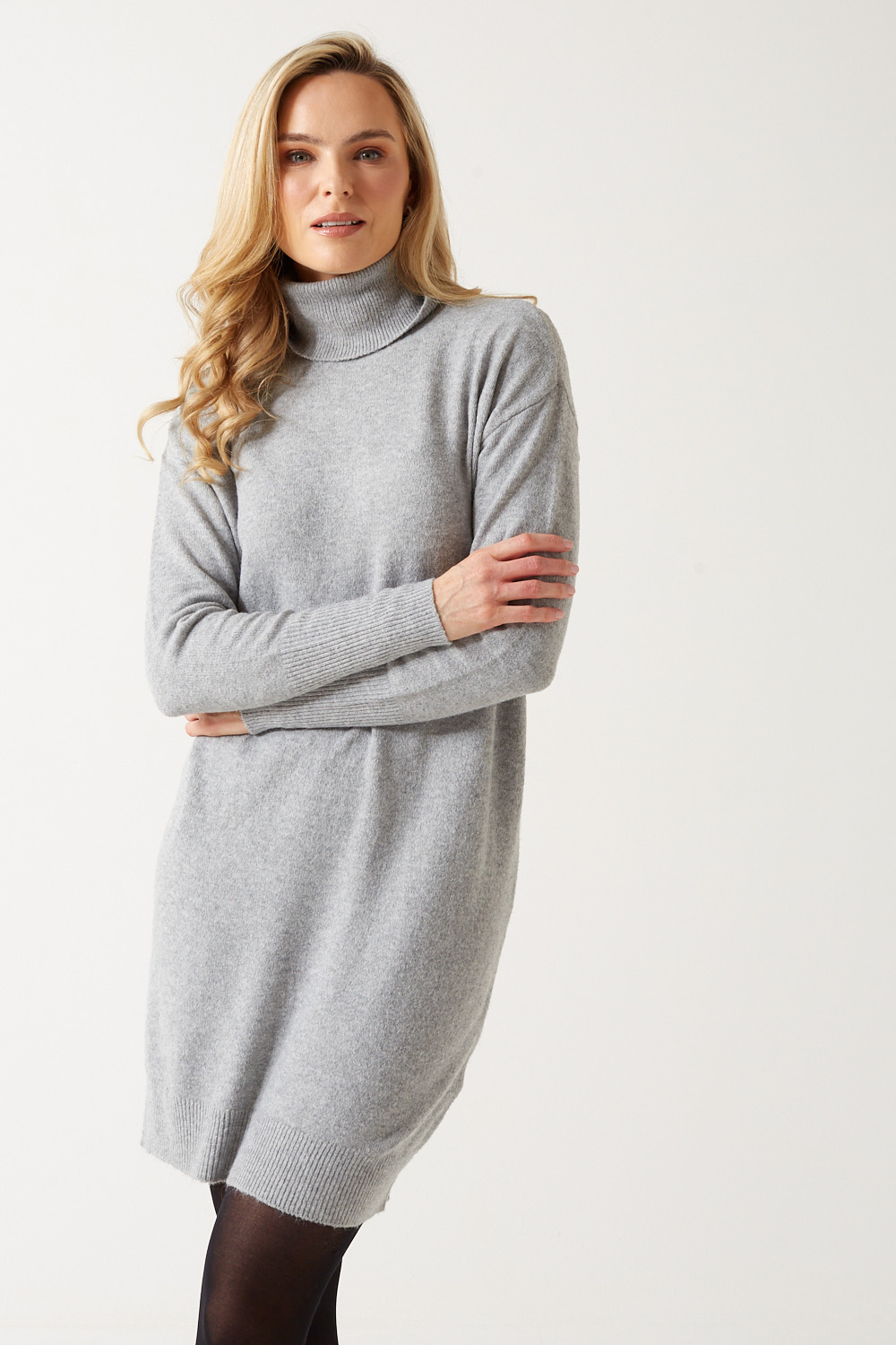 Vero Moda Brilliant Rollneck Jumper - Dress iCLOTHING Light | Grey in iCLOTHING