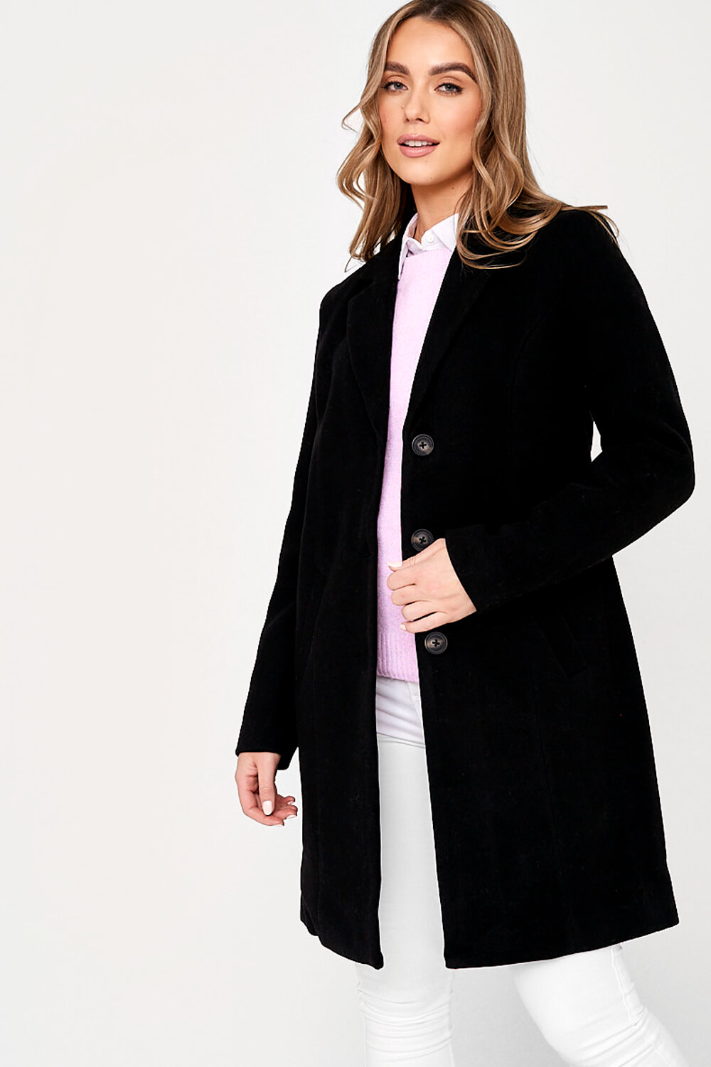 Vero Moda Calacindy Tailored Coat in Black | iCLOTHING - iCLOTHING