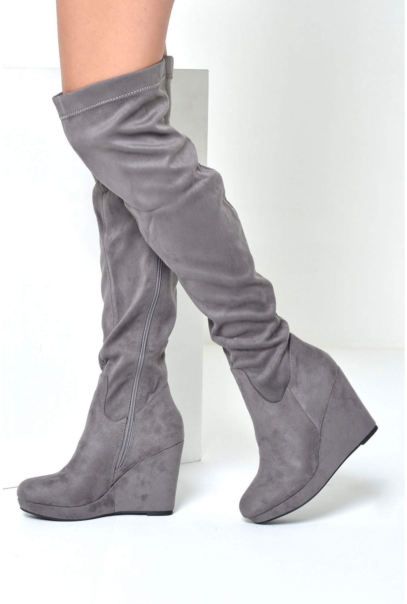 Paris Loraina Wedge Over The Knee Boots 