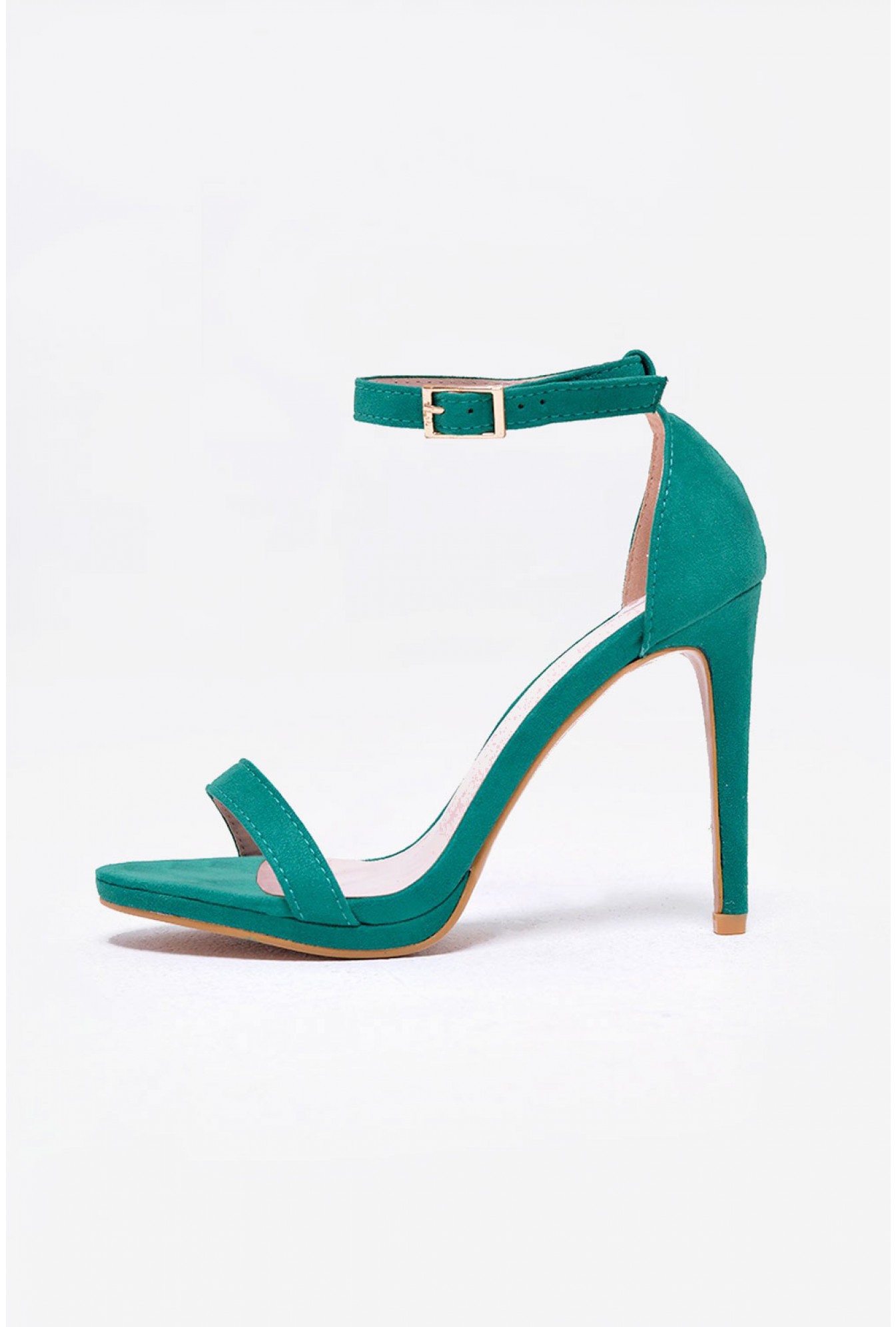 Bianca Strappy Heeled Sandals in Green 