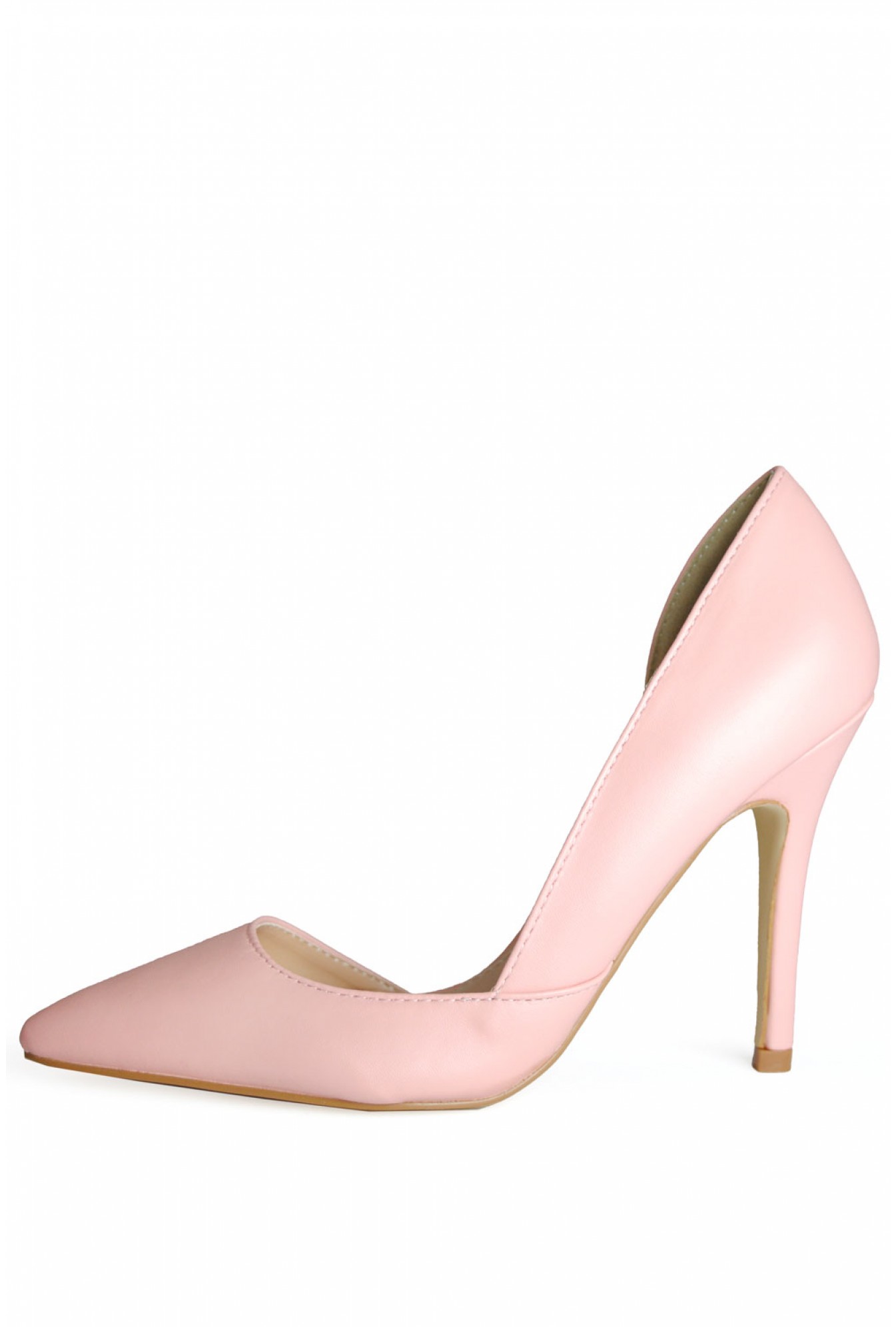 pink pointed court shoes
