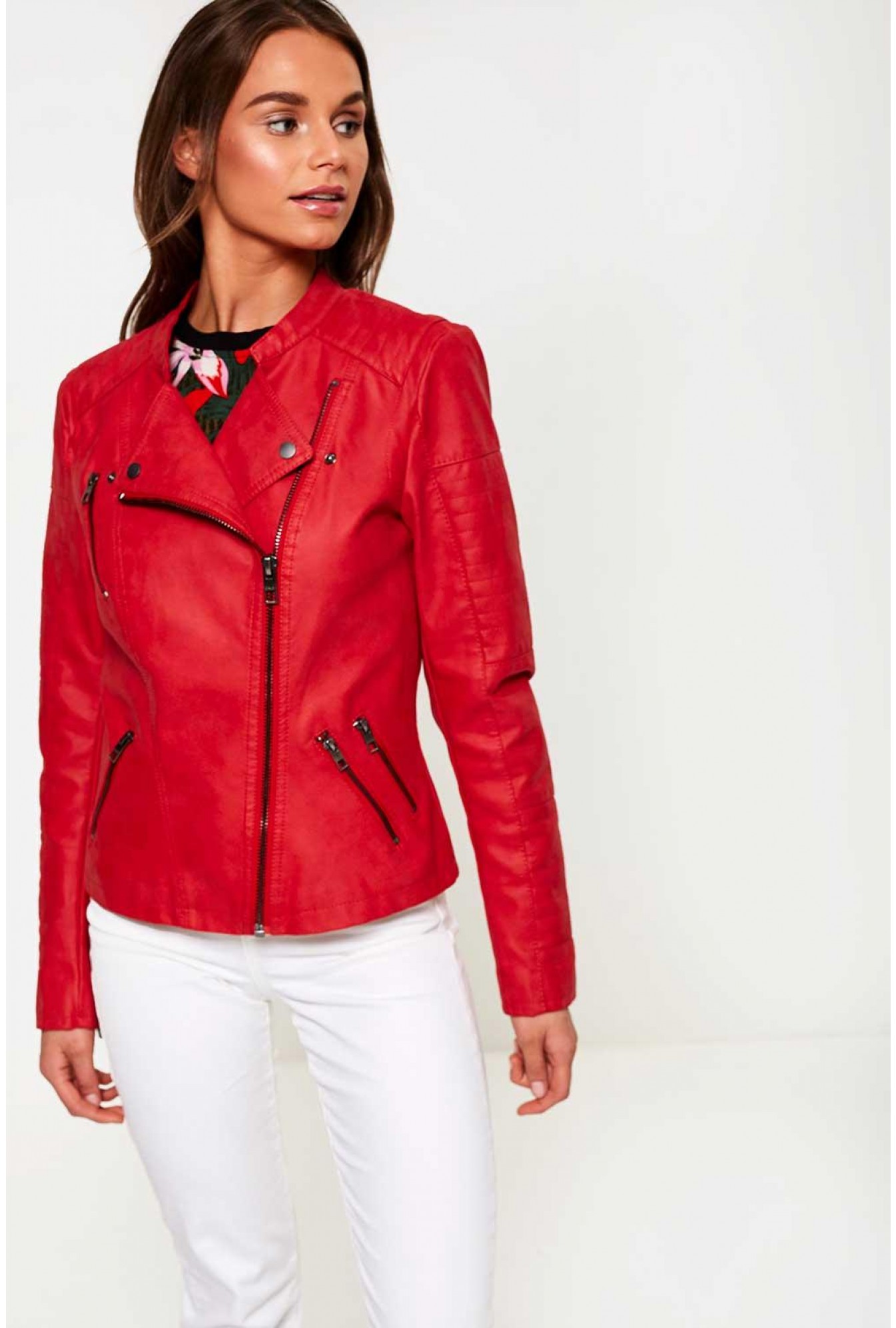 buy \u003e only red leather jacket, Up to 77 