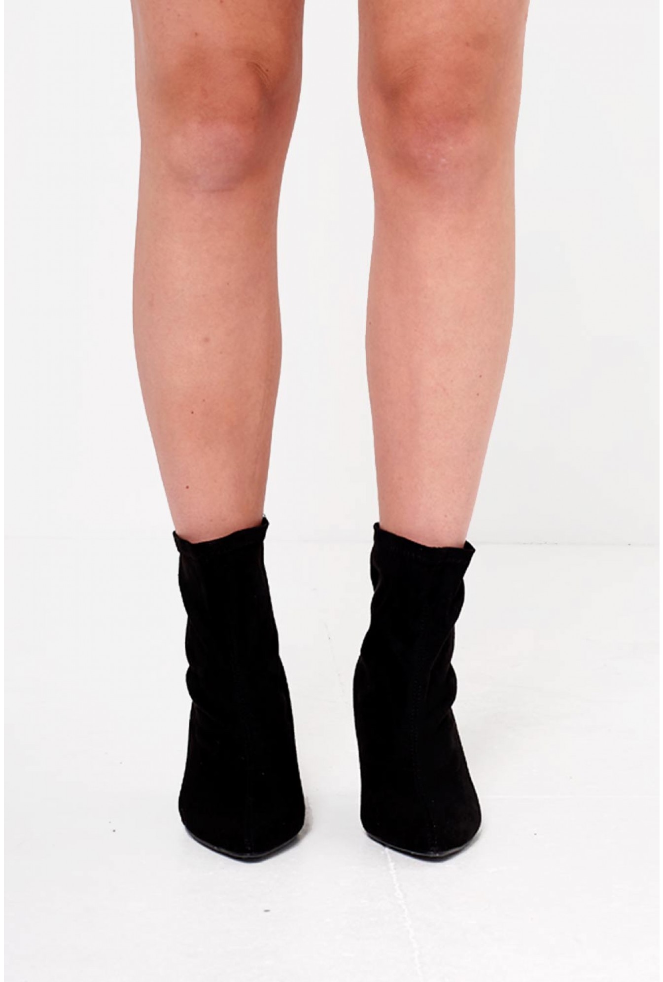 pointed heel sock boots
