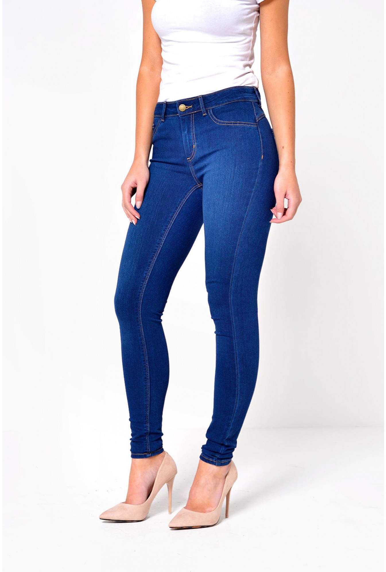 Pieces Shape Up Jeggings in Blue 