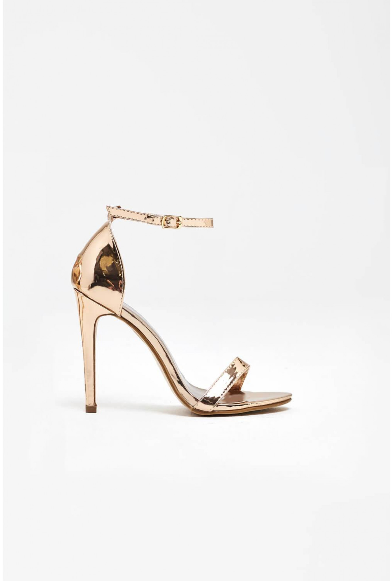 gold ankle strap sandals