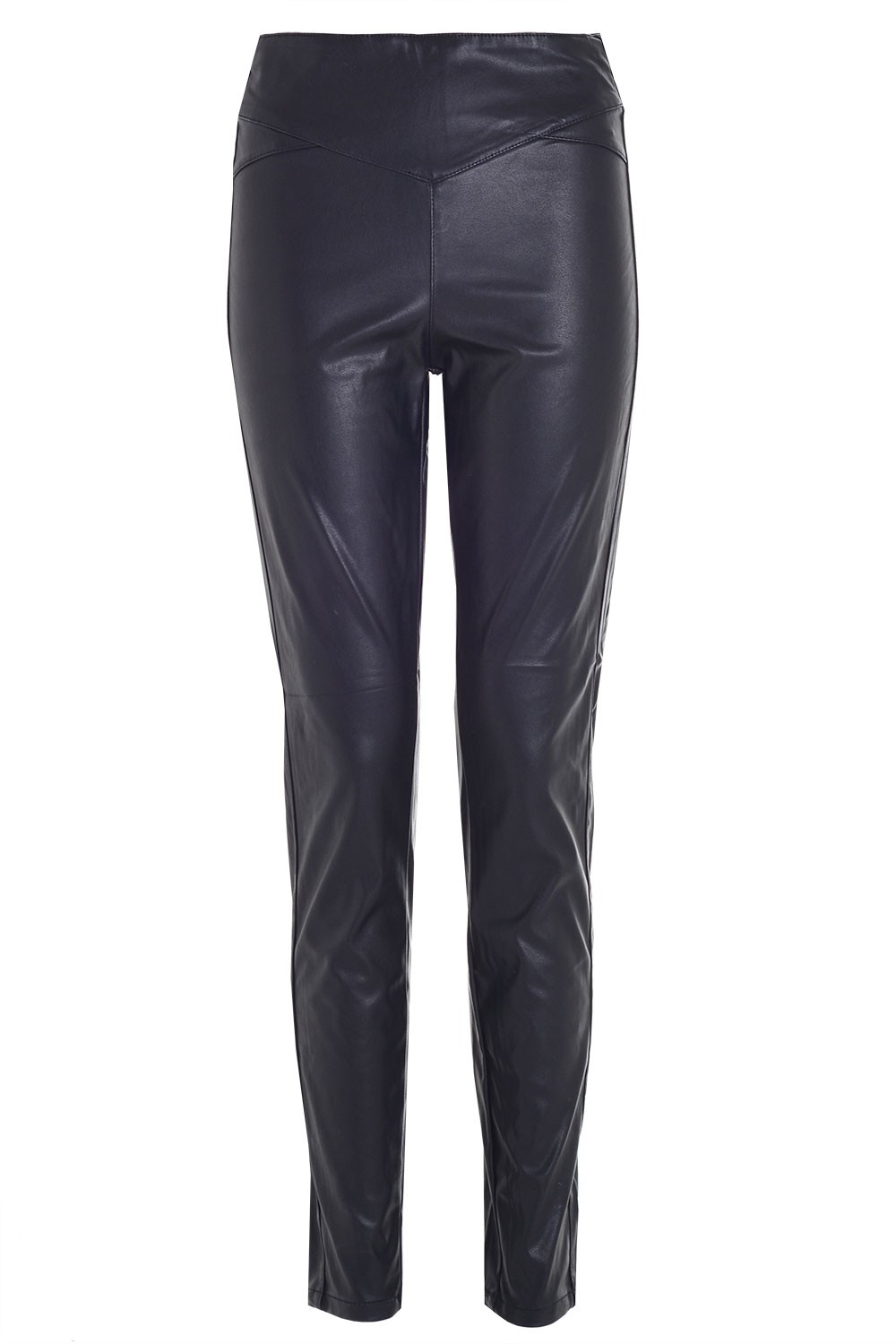 Vero Moda Supreme Short Length PU Pants in Black | iCLOTHING