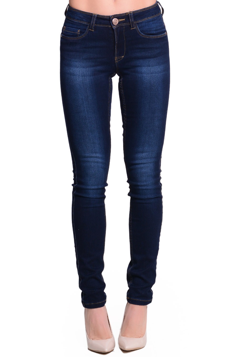 Only Nell Long Length Soft Skinny Jeans in Dark Blue | iCLOTHING