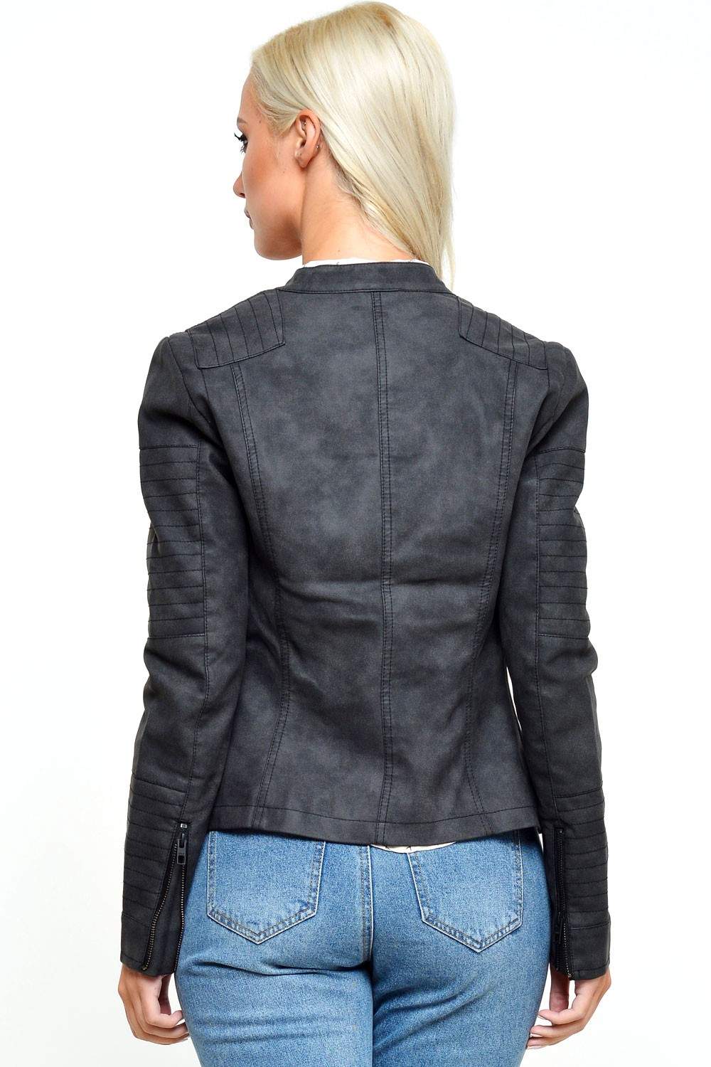 Only Ava Faux Leather Jacket in Black | iCLOTHING