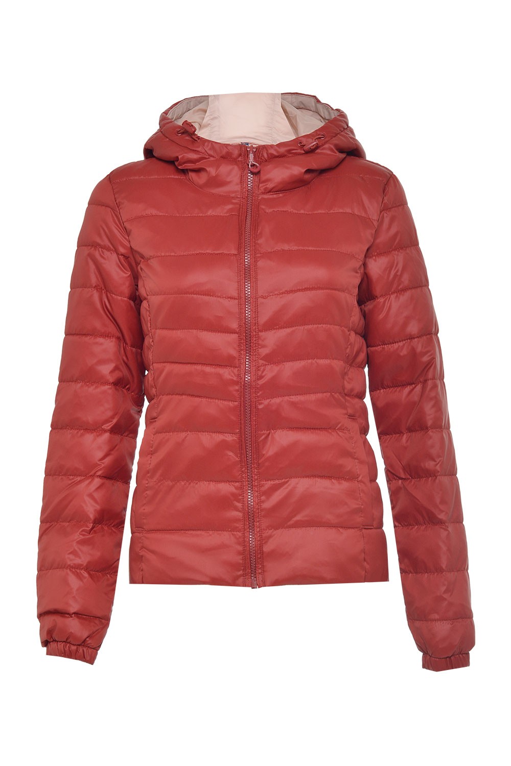 Only Tahoe Hooded Quilted Jacket in Red | iCLOTHING