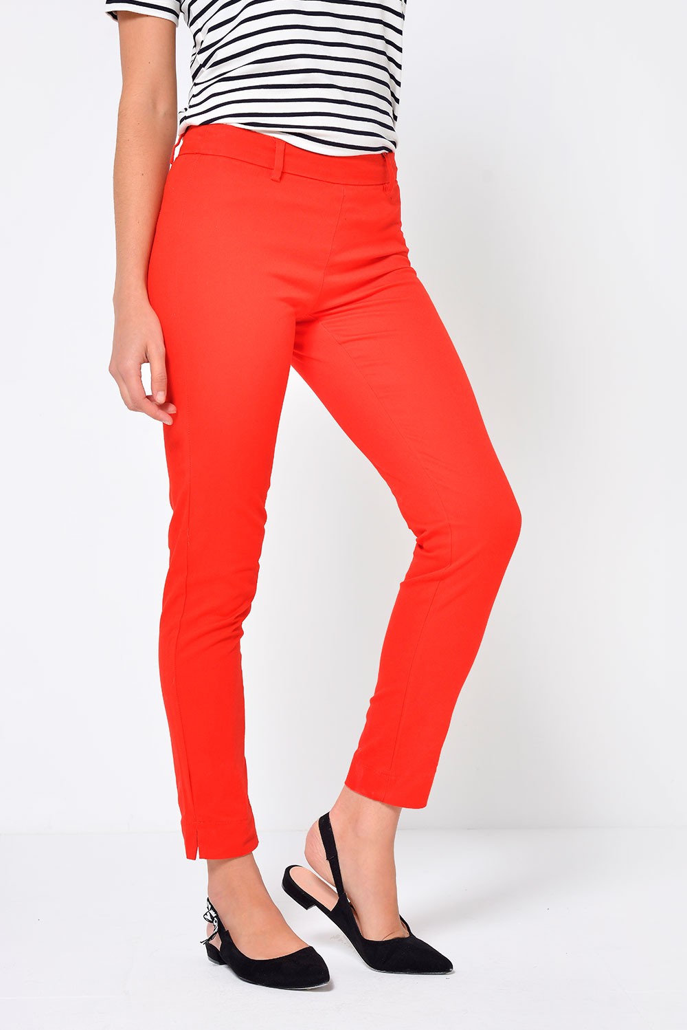 JDY Power Pant in Red | iCLOTHING