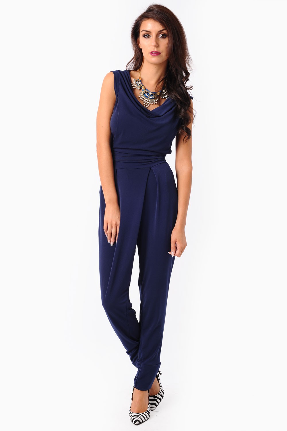 Penny Jumpsuit in Navy | iCLOTHING