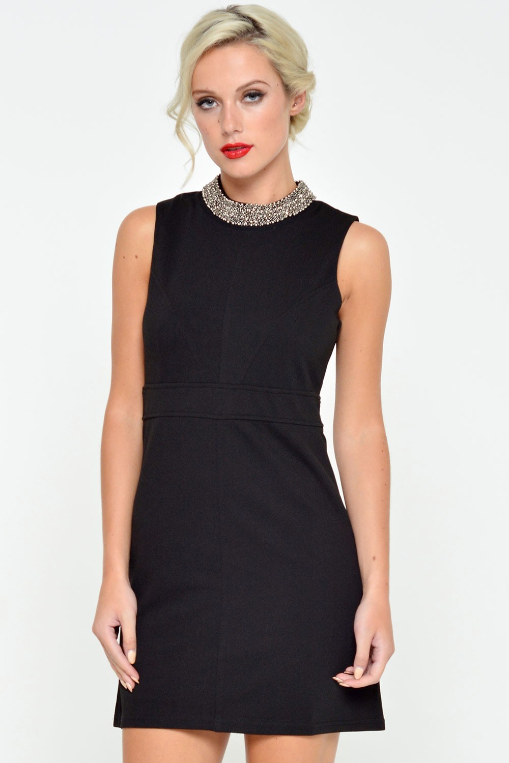 Stella Darby Embellished Dress in Black | iCLOTHING