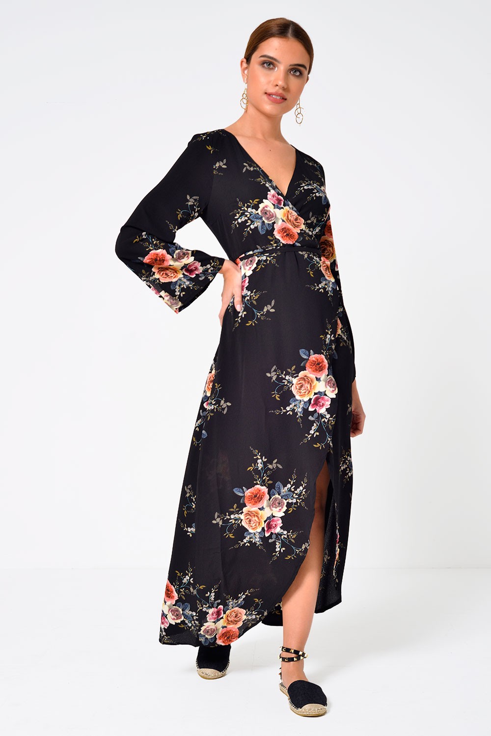 Stella Casey Floral High Low Wrap Dress | iCLOTHING