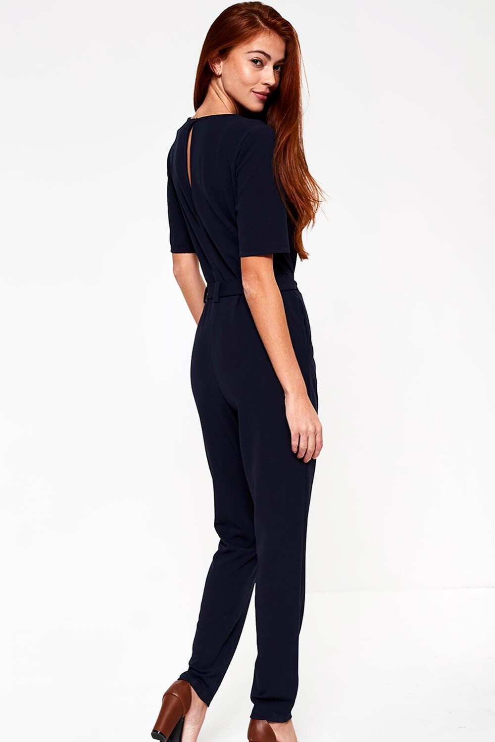 JDY Diana Jumpsuit in Navy | iCLOTHING
