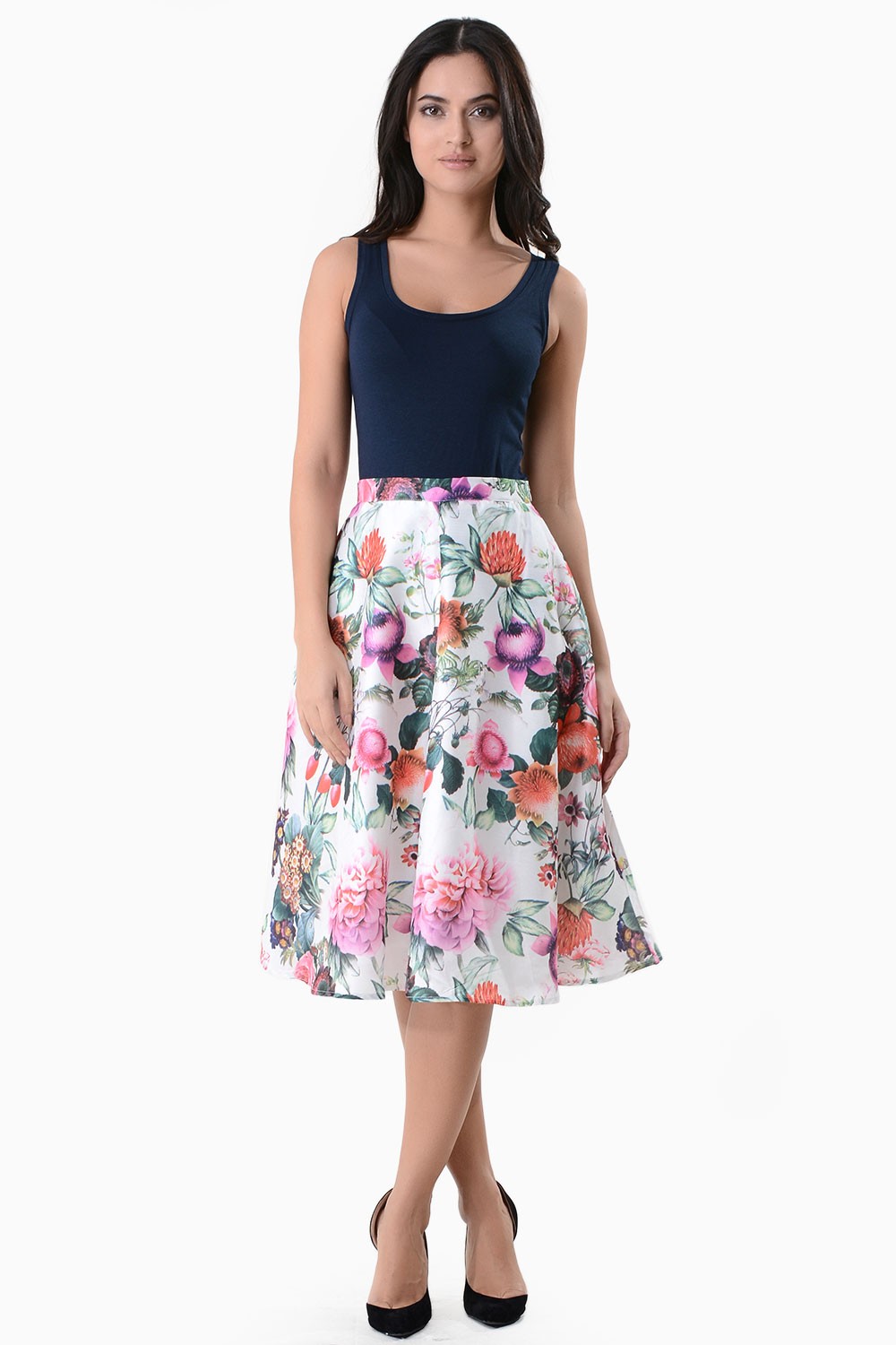 Glamorous Arlana Floral Print Midi Skirt | iCLOTHING