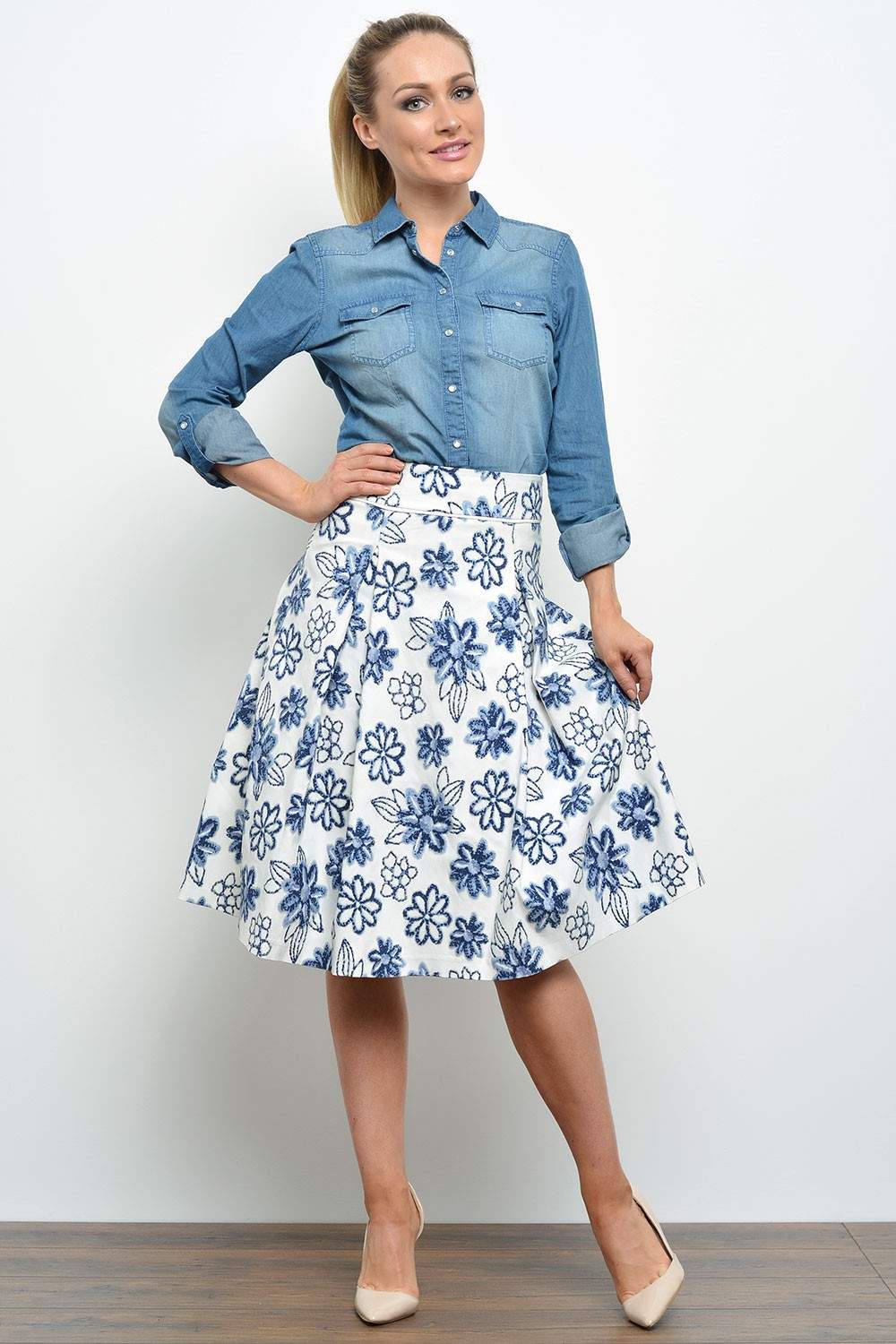 Flower Print Skirt 14