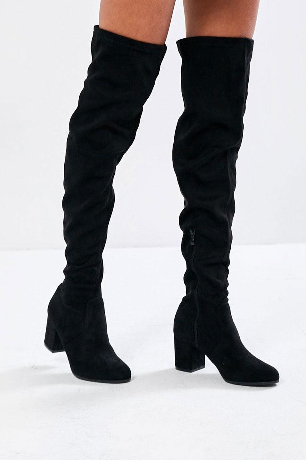 Melissa Over The Knee Boots in Black
