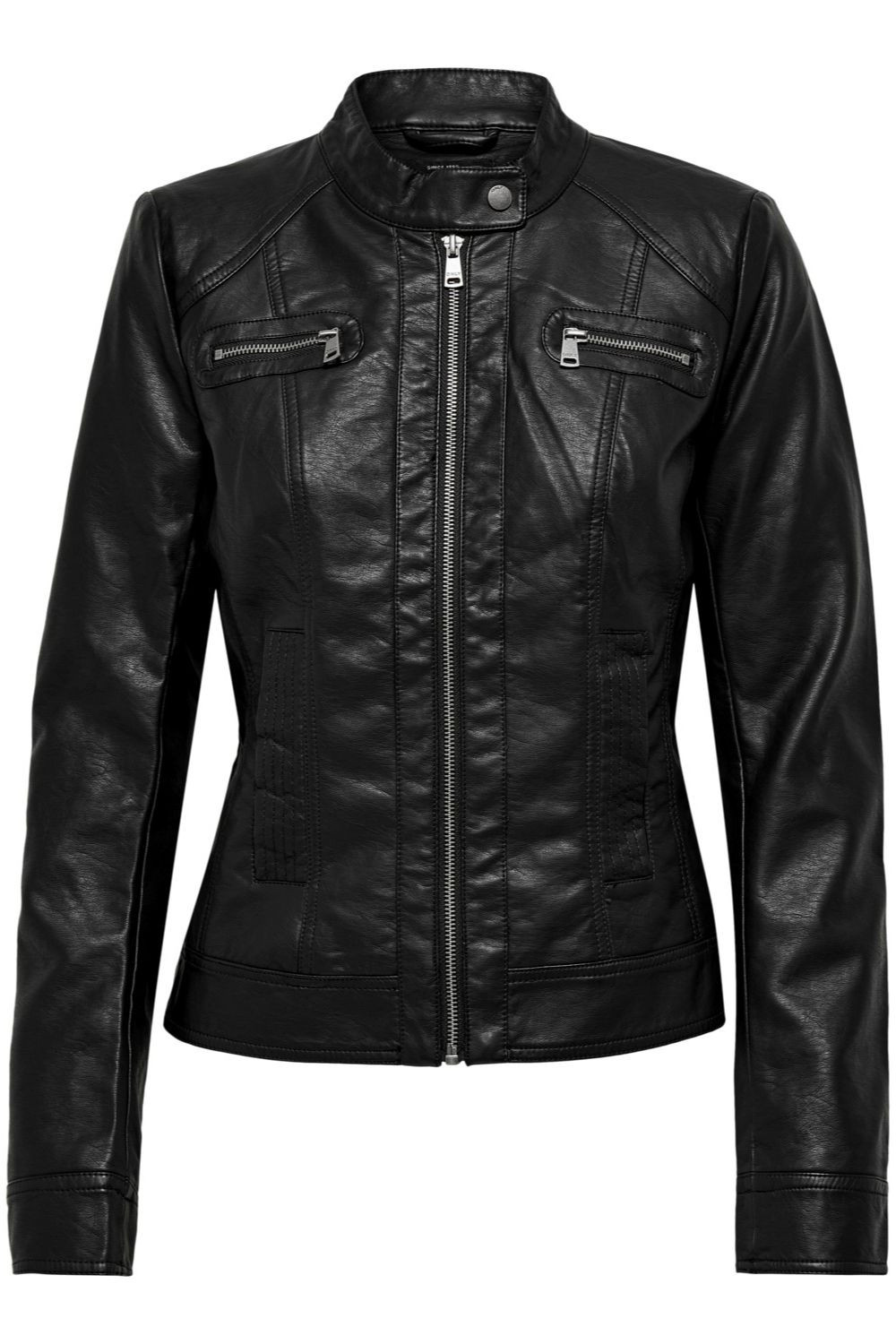 Only Bandit Faux Leather Biker Jacket in Black | iCLOTHING