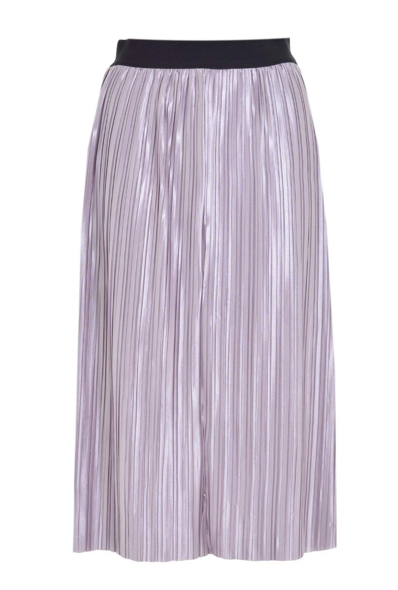 Jealousy Melody Metallic Pleated Skirt in Silver | iCLOTHING