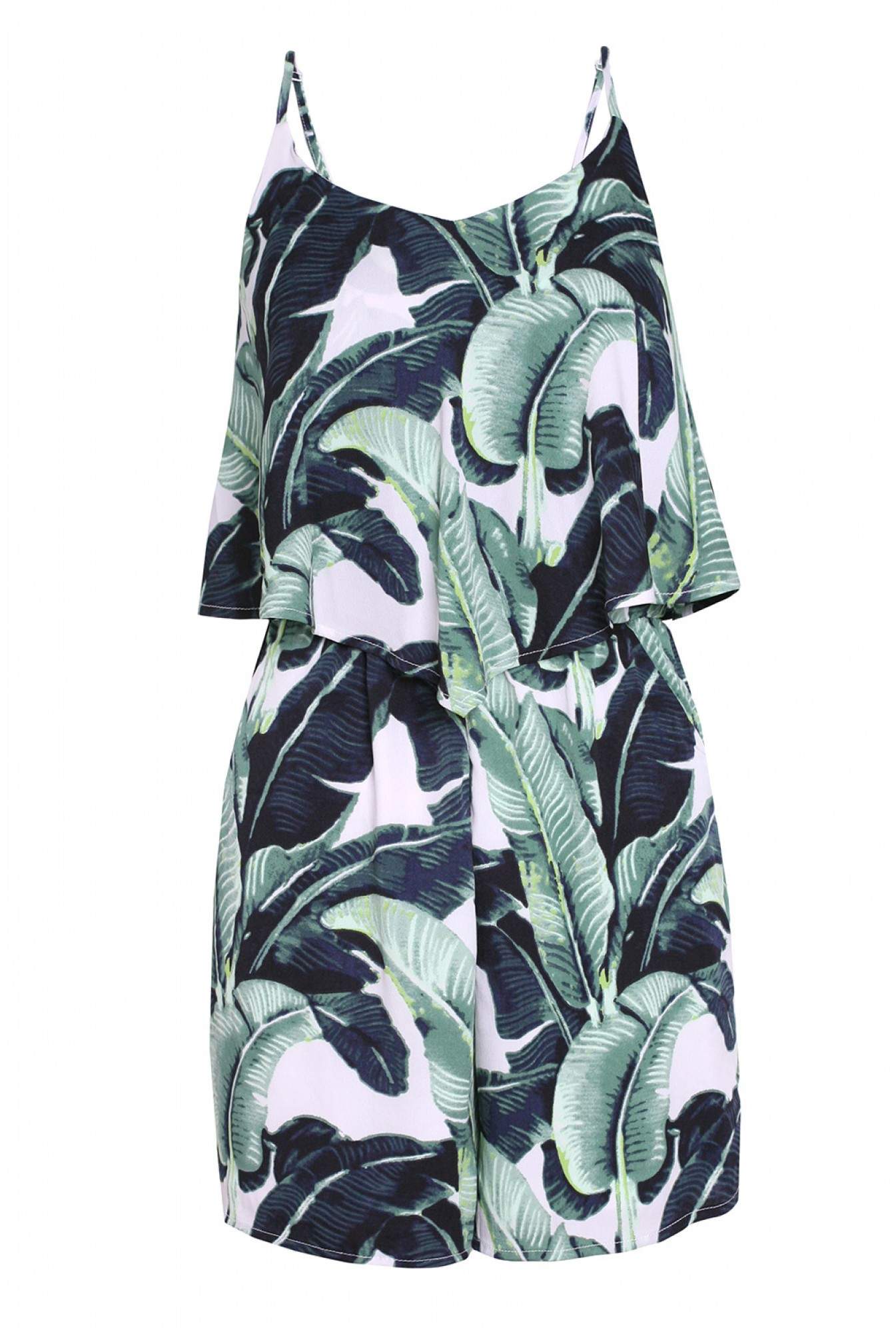Only Bianca Leaf Print Playsuit | iCLOTHING