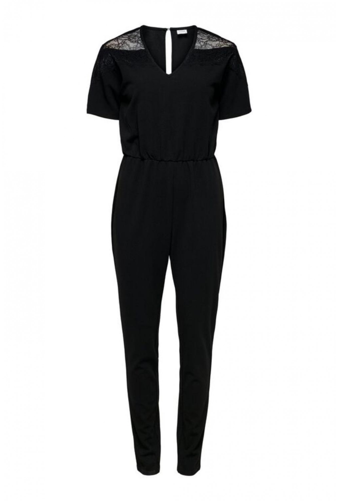 JDY Kappa Short Sleeve Jumpsuit in Black | iCLOTHING
