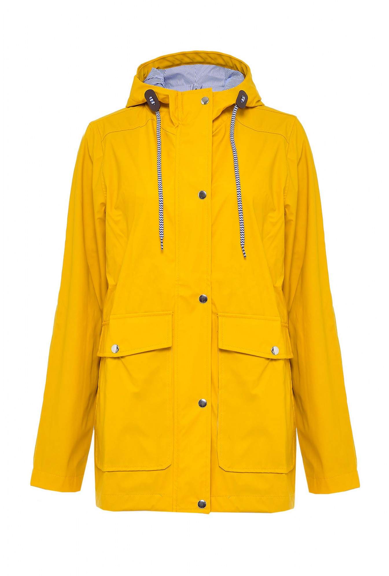 Lilly Stripe Lined Raincoat in Yellow | iCLOTHING