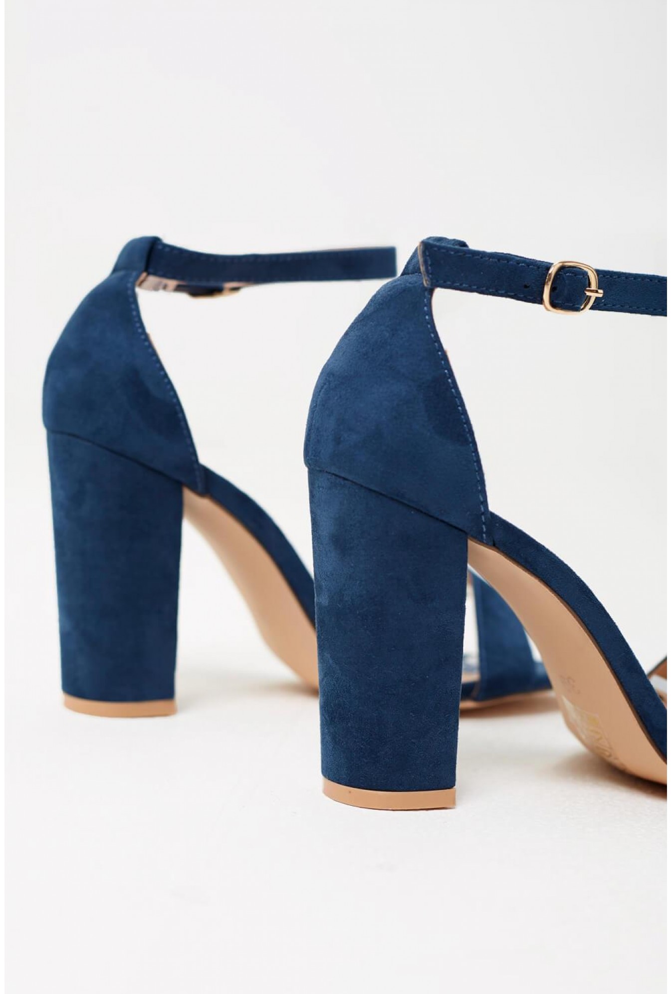 navy blue shoes block heel