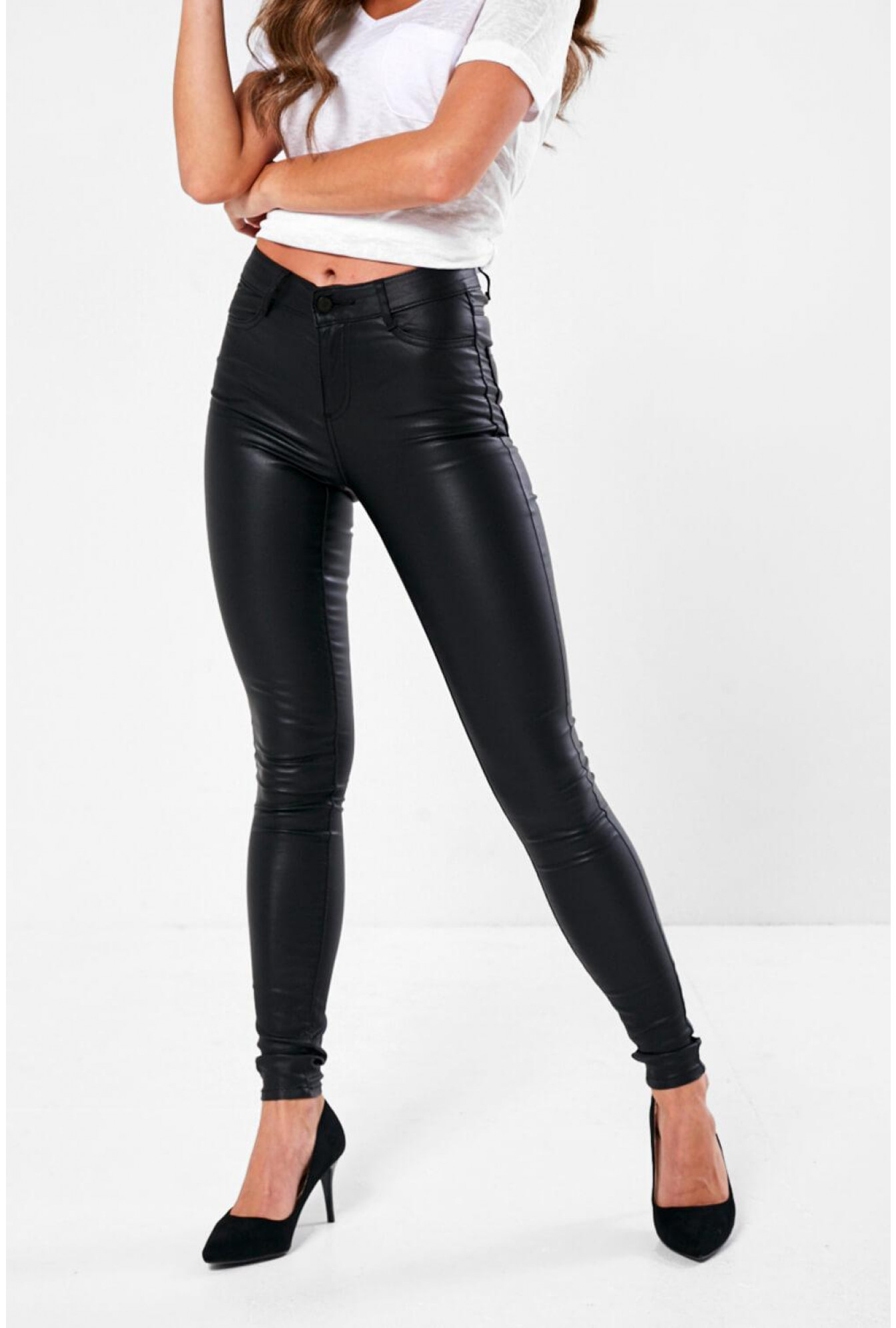 commit new coated jeans black
