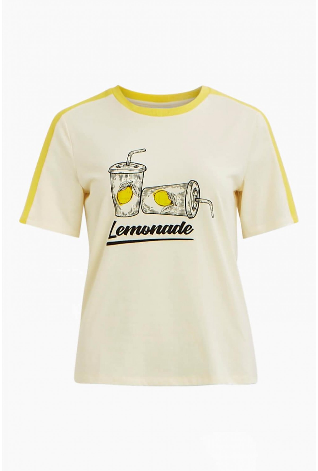 Vila VICattia Lemonade T-Shirt in Yellow | iCLOTHING