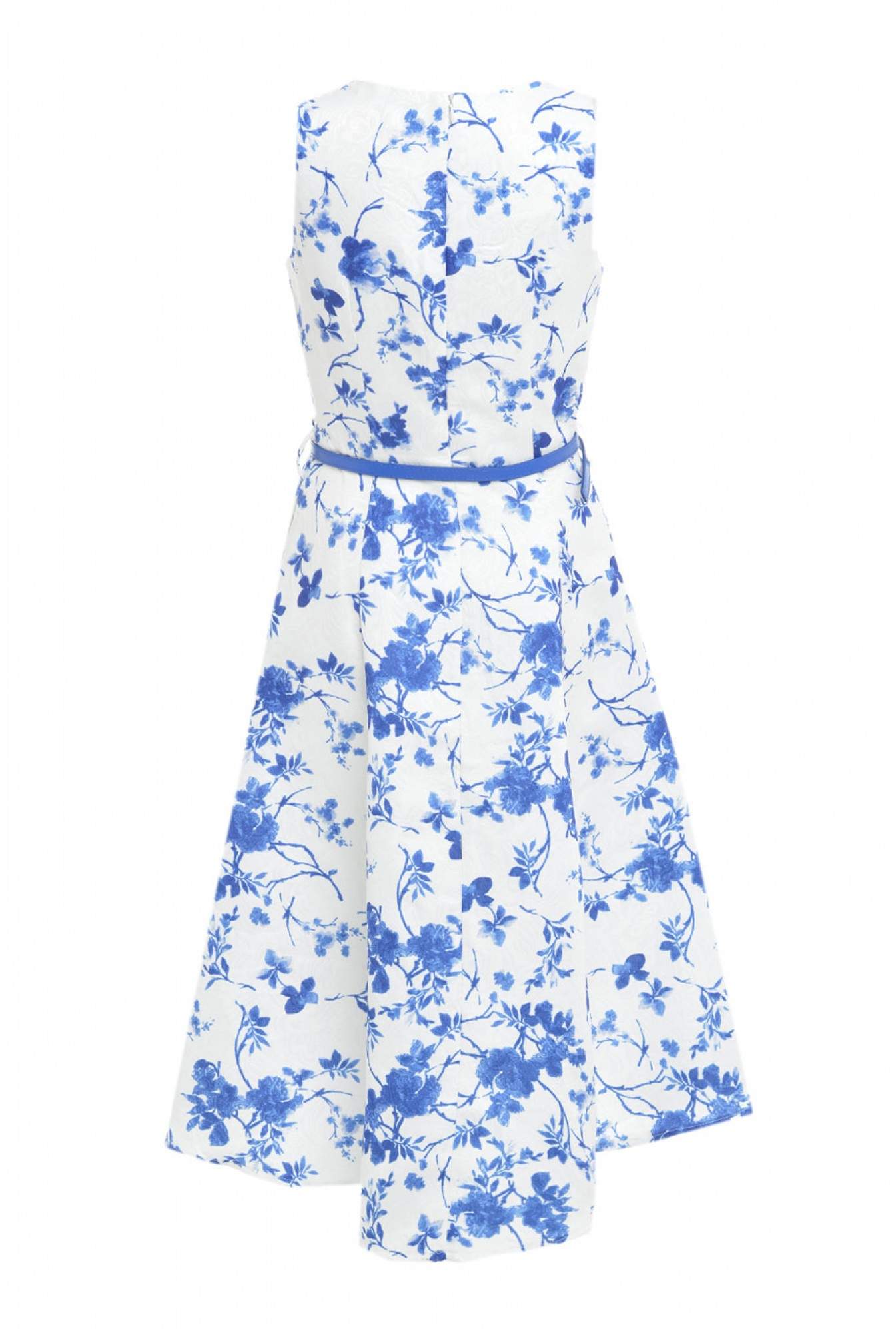 Marc Angelo Vicki Floral Dipped Hem Dress in White | iCLOTHING