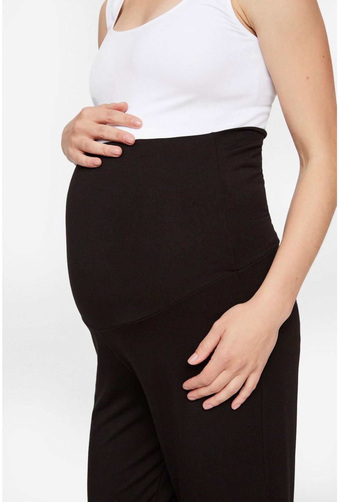 Mamalicious Maternity Jersey Yoga Pants in Black | iCLOTHING