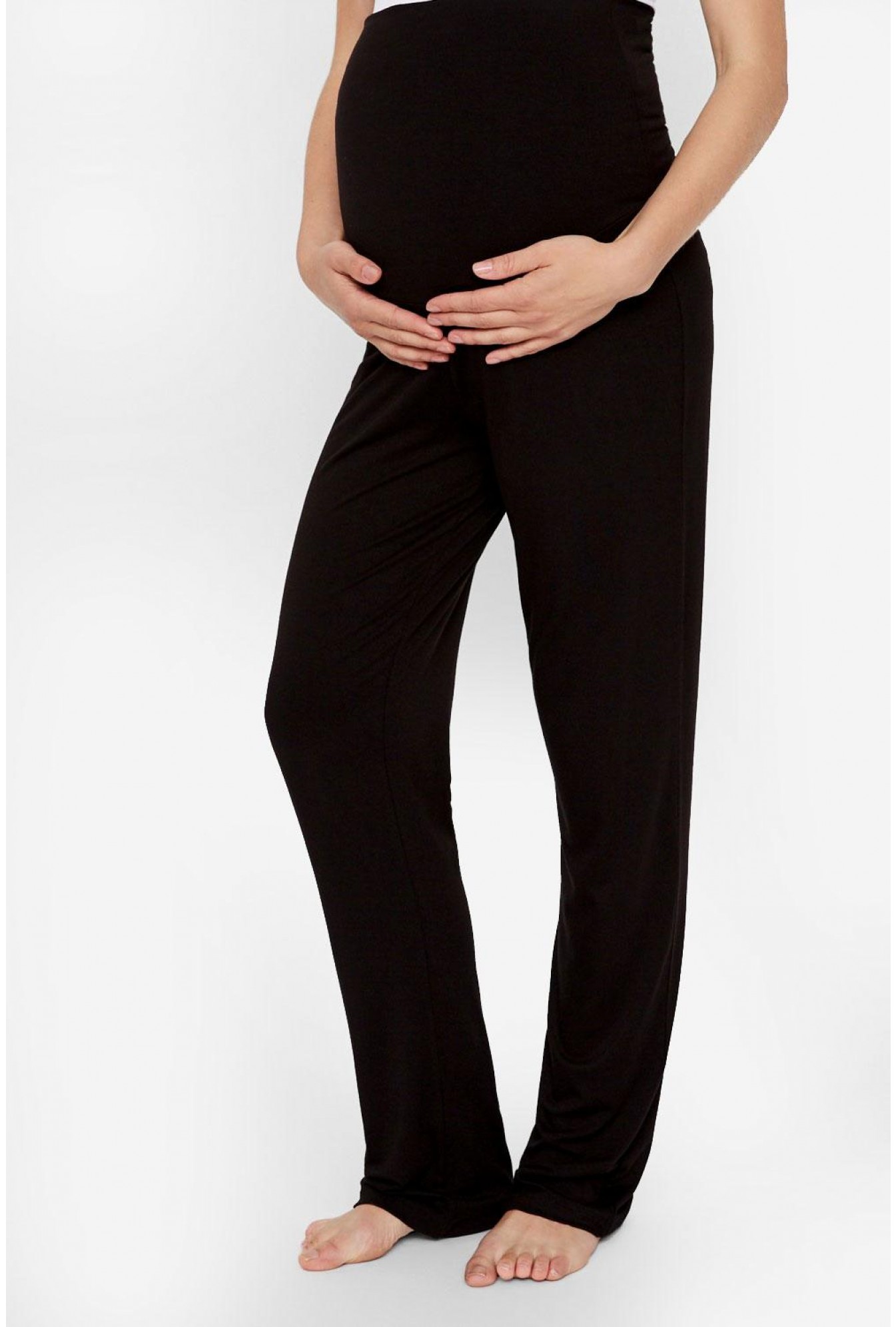 Fold Over Yoga Lounge Stretch Pants Women | Contrasting High Waist Loose  Pregnancy Pant Plus (P8)