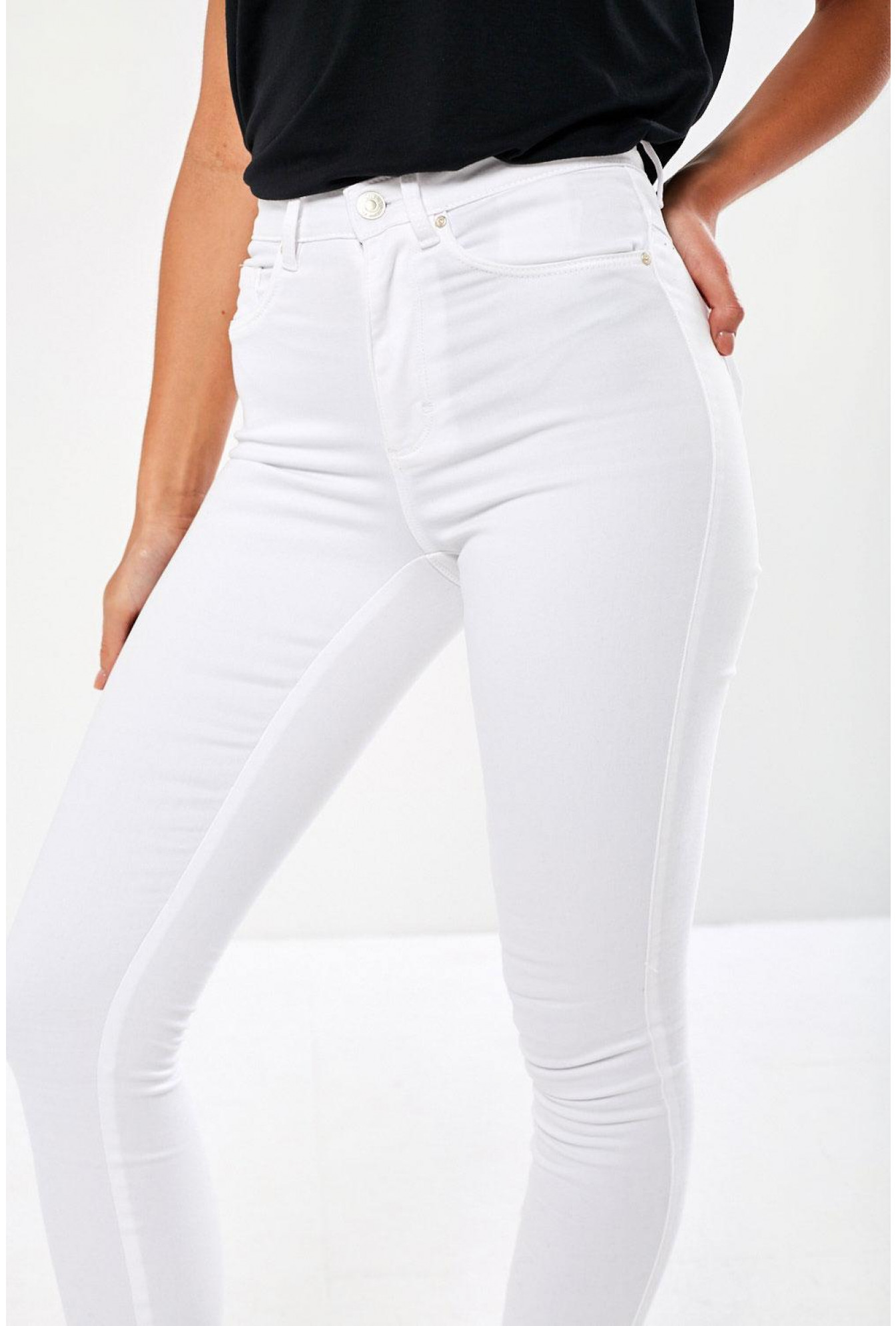 Royal High Rise Skinny Jeans in White