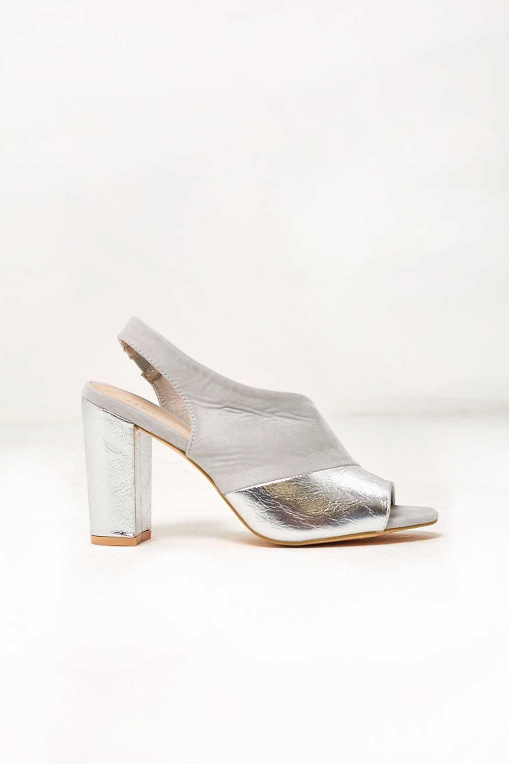 Lacyhop Womens Heeled Sandals Fashion Block Heels Peep Toe Dress Shoes Gray  Size 4.5 - Walmart.com