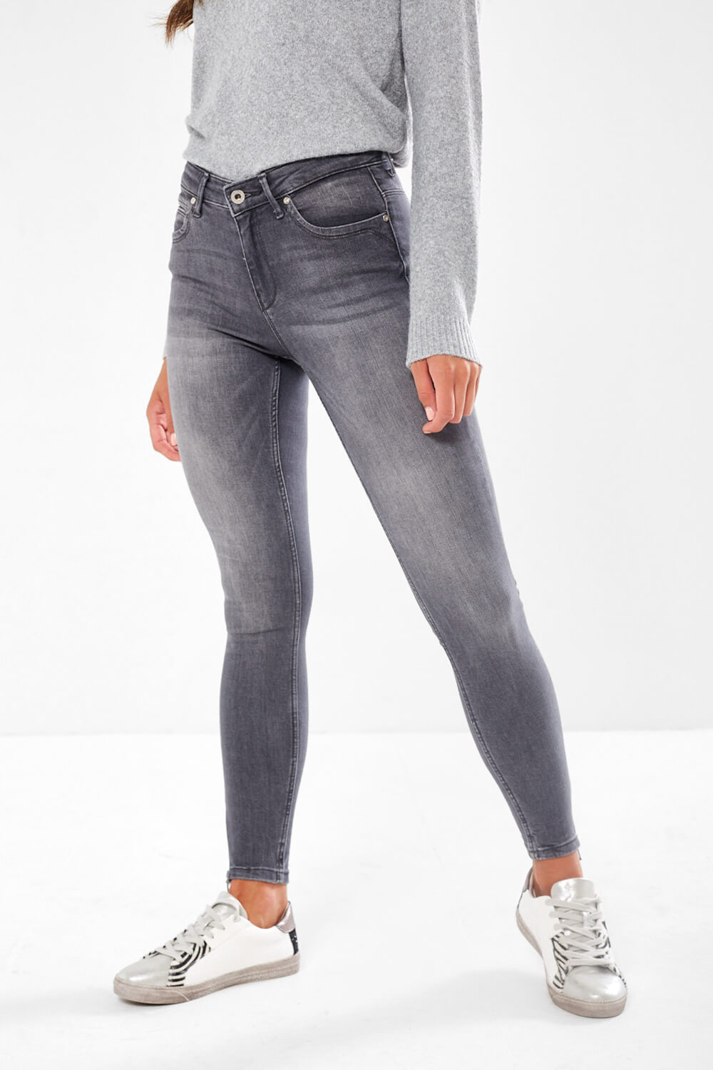 Only Kendell Skinny Ankle Jeans in Grey | iCLOTHING - iCLOTHING