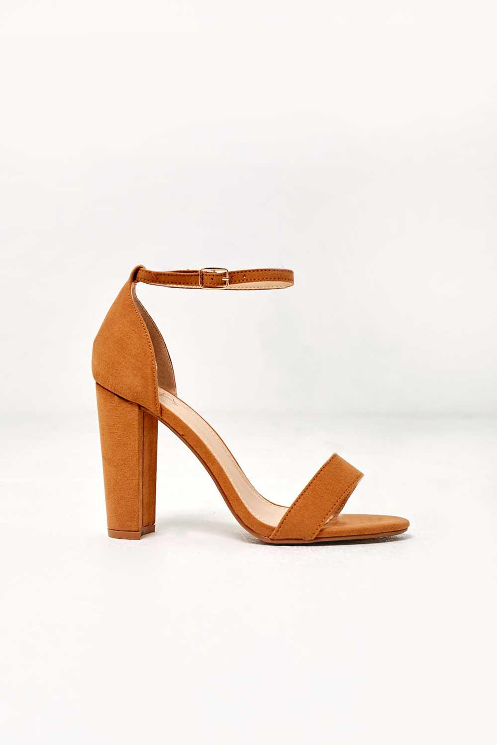 Falling In Love Camel Brown Heels | Brown heels, Heels, Chunky heels