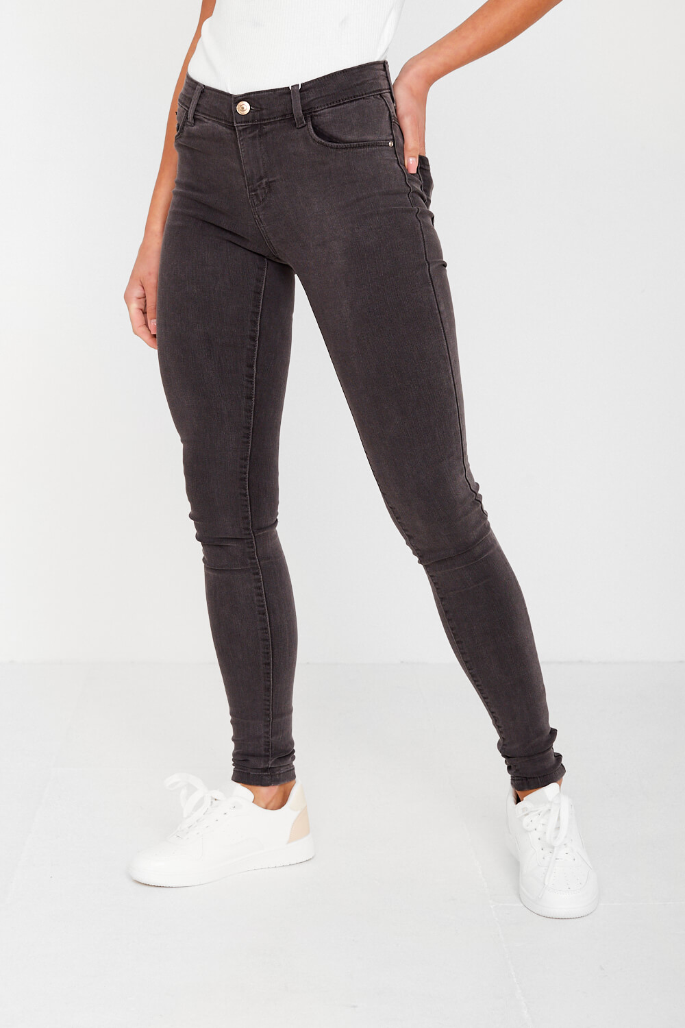 Only Rain Regular Skinny Jeans Dark Grey | iCLOTHING - iCLOTHING