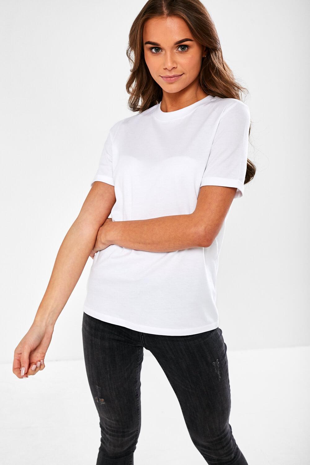 Pieces Ria T-Shirt in White | iCLOTHING - iCLOTHING