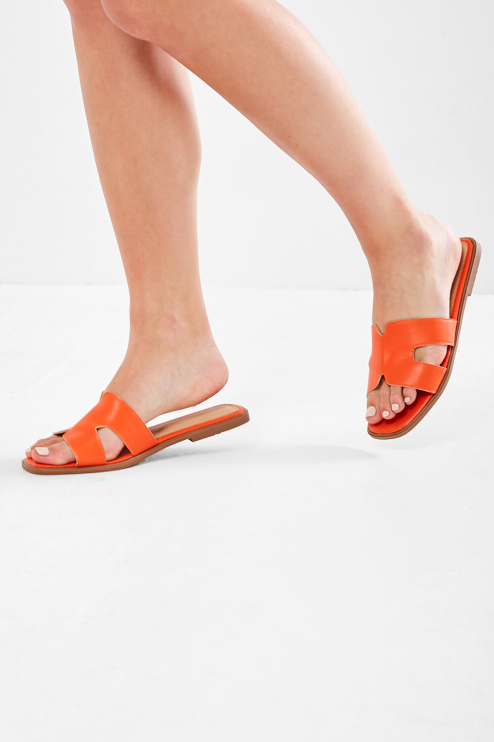 No Doubt Lolly Slider Sandal in Orange | iCLOTHING - iCLOTHING