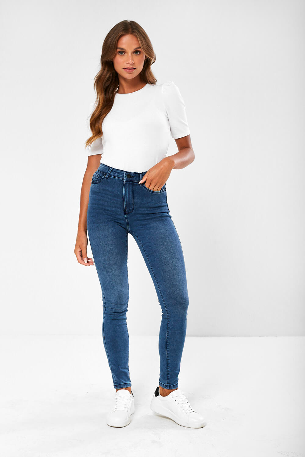 Vero Moda Sophia High Waist Skinny Jeans in Medium Wash | iCLOTHING ...