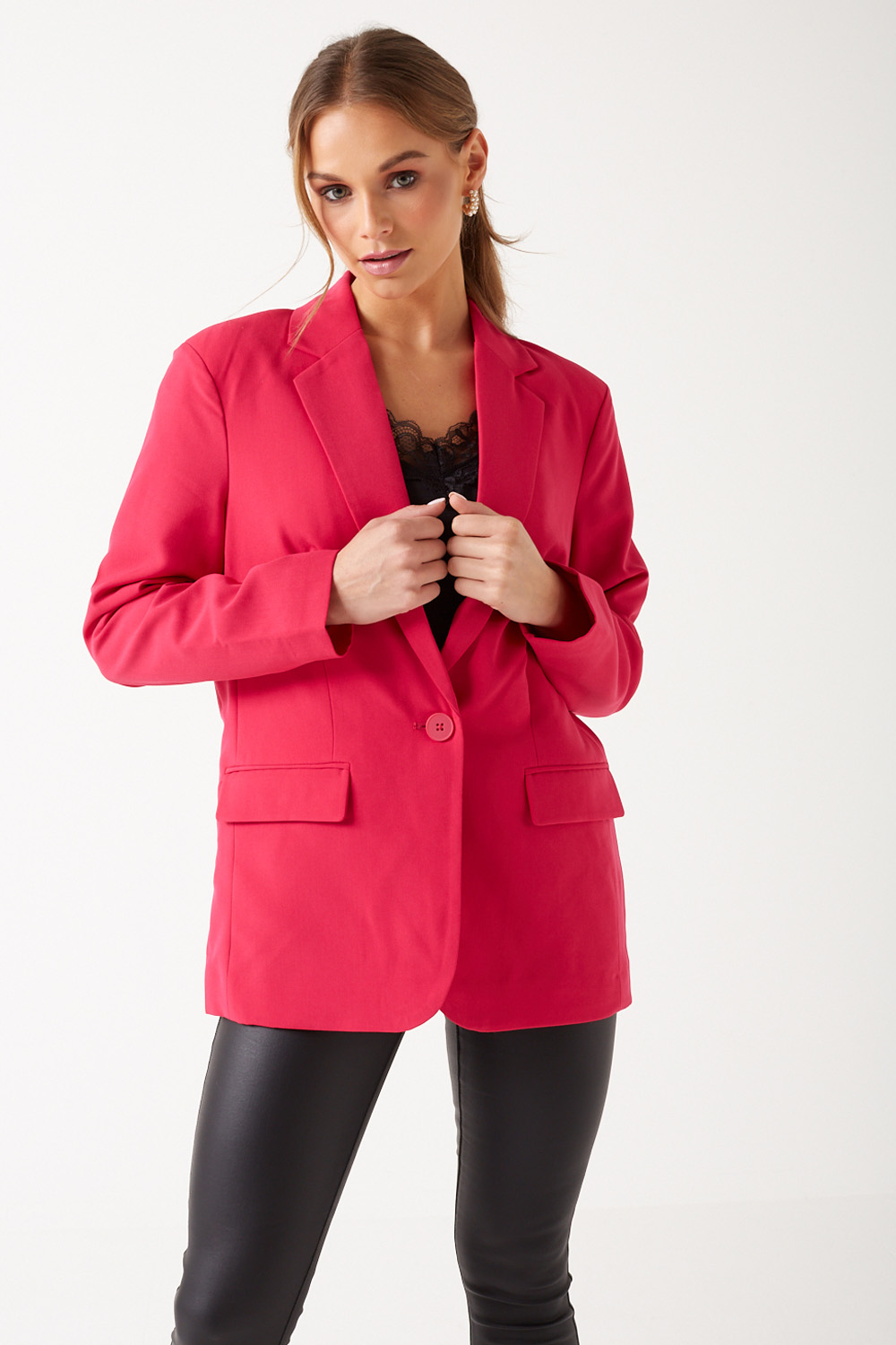 Vero Moda Theatroian Blazer in Hot Pink